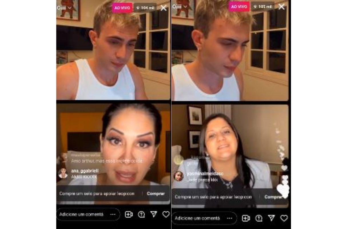 Maíra entrou na live de Leo Picon para dizer que poderá processar a equipe de Jade Picon