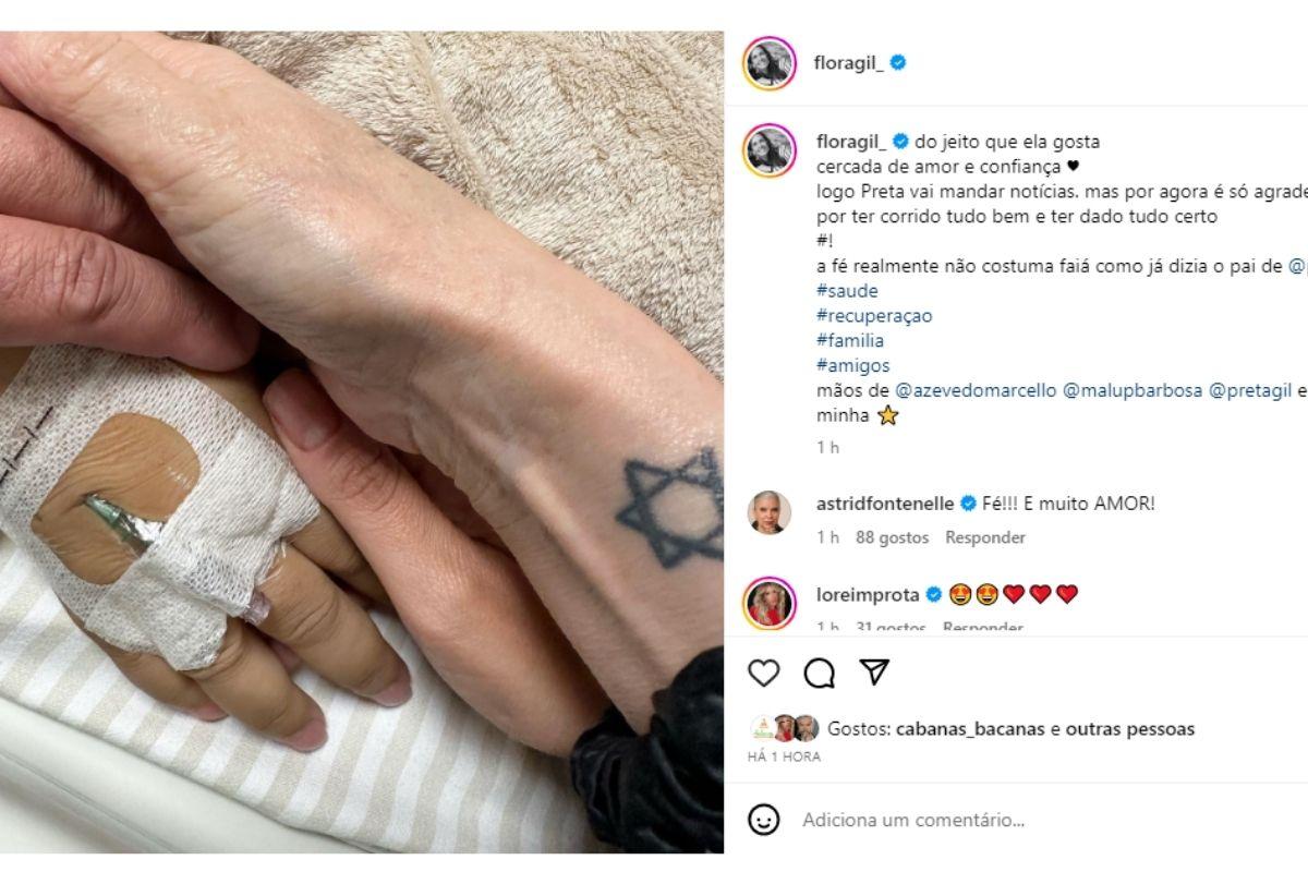 Flora Gil mostra Preta Gil 