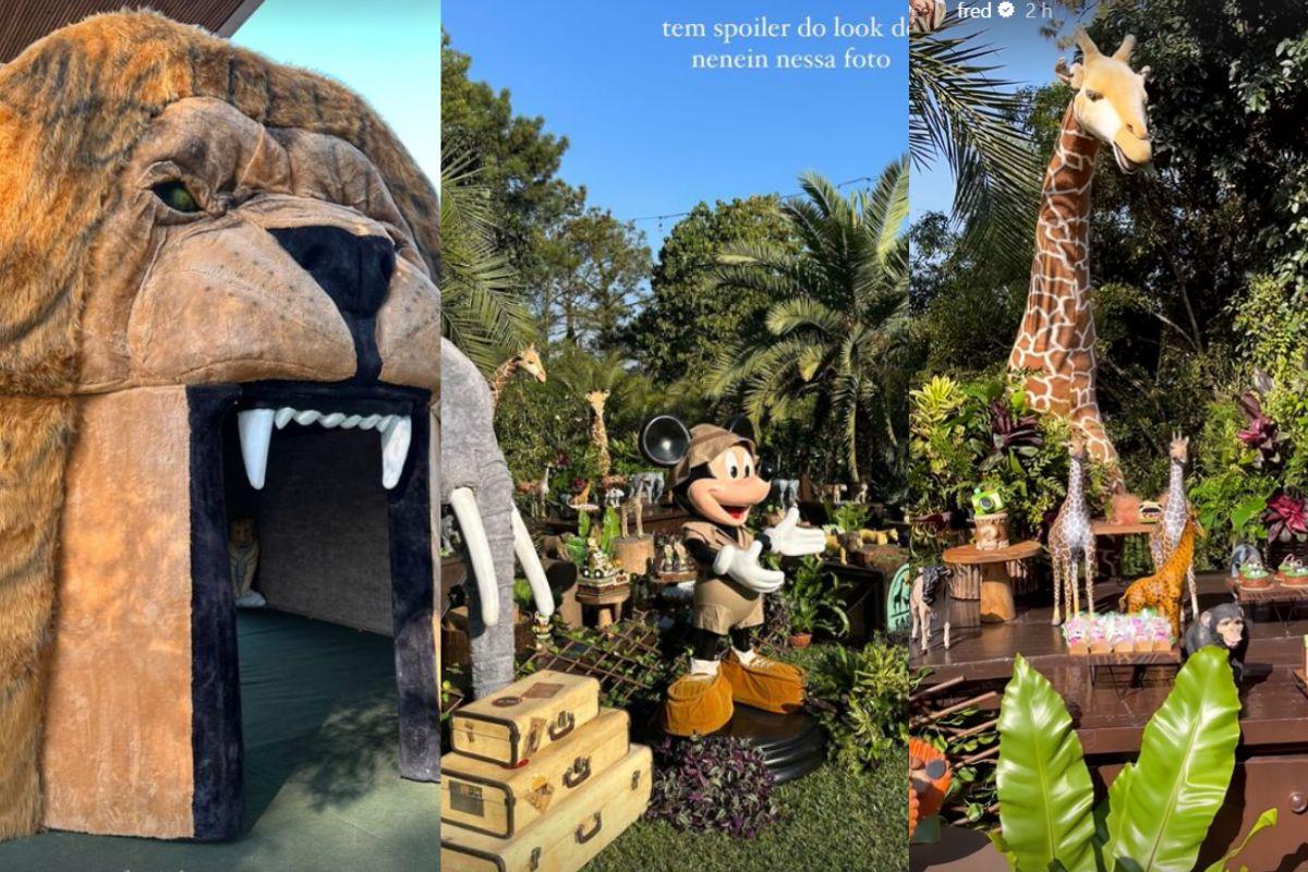 Detalhes da festa de Cris