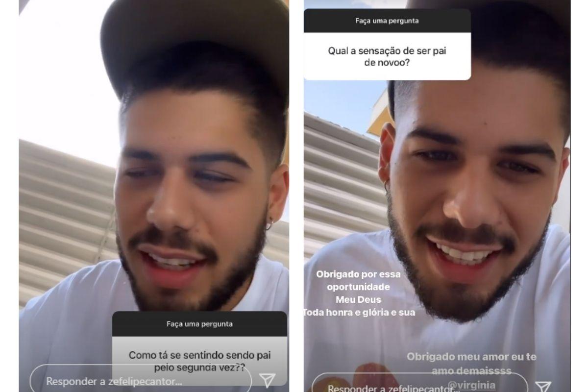 Zé Felipe conta o que sentiu ao descobrir que seria pai pela segunda vez