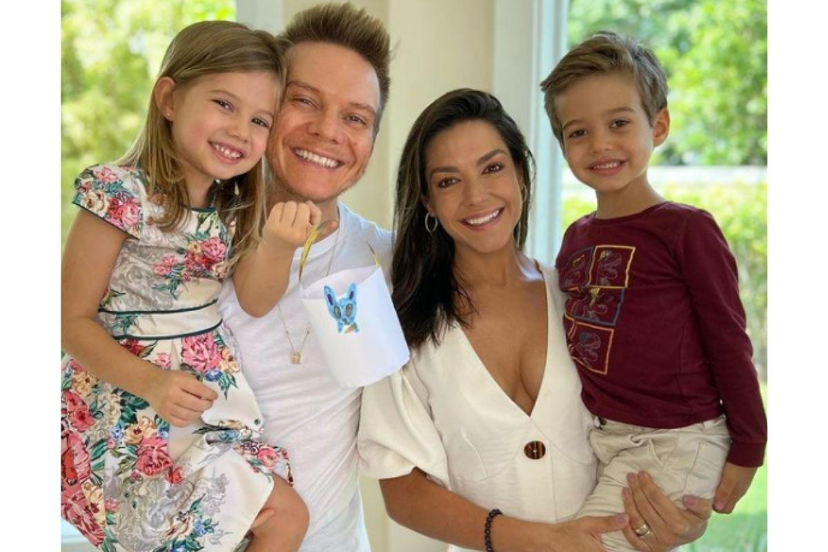 Michel Teló e Thais Fersoza mostram a Páscoa da família