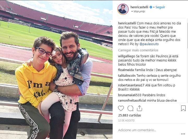 henri-castelli-e-os-dois-filhos-lucas-e-maria-eduarda