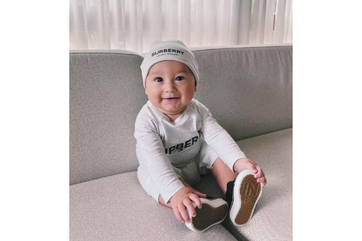 Cris, filho de Bianca e Fred no Instagram