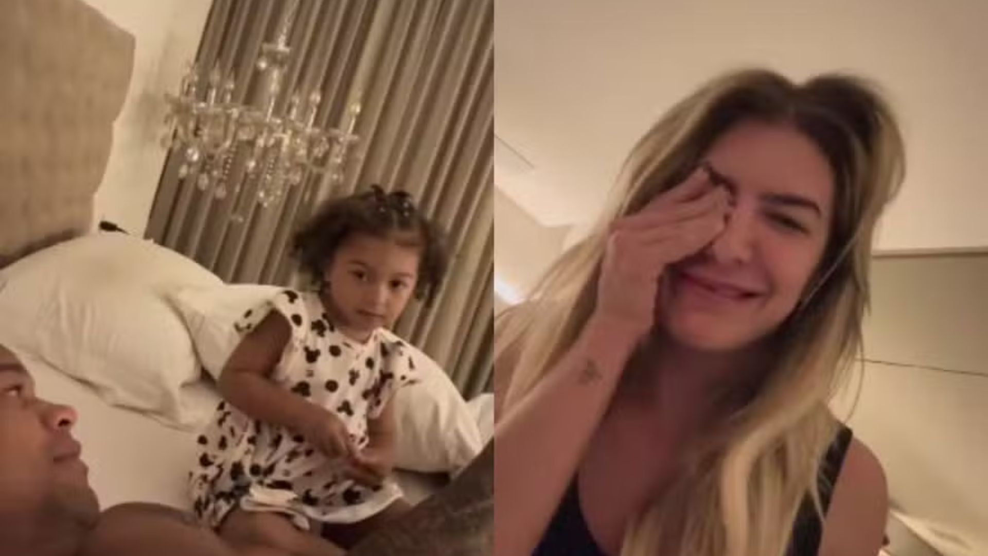 Liz pede irm&atilde;os para m&atilde;e, Lore Improta