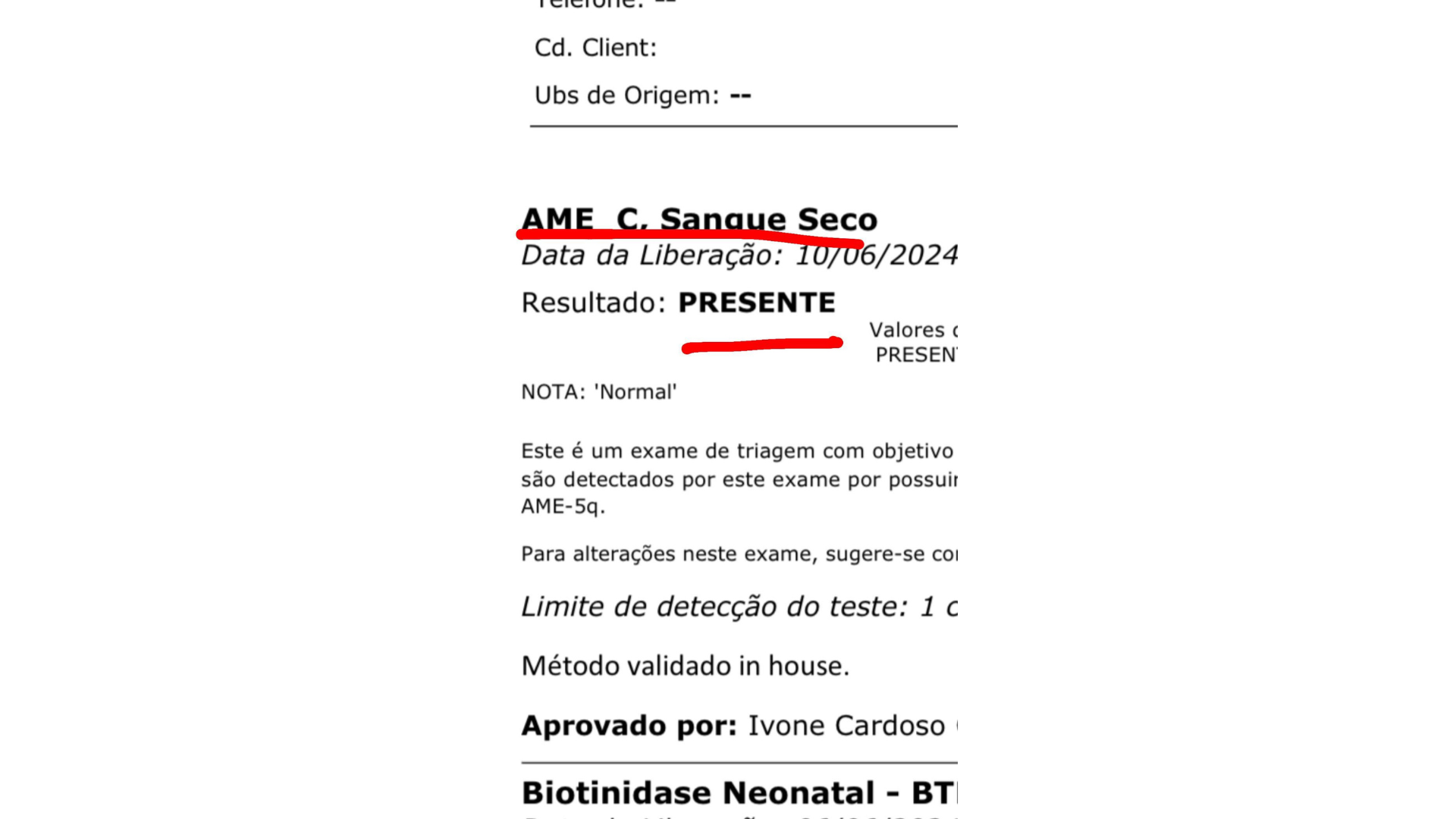 Teste do p&eacute;zinho