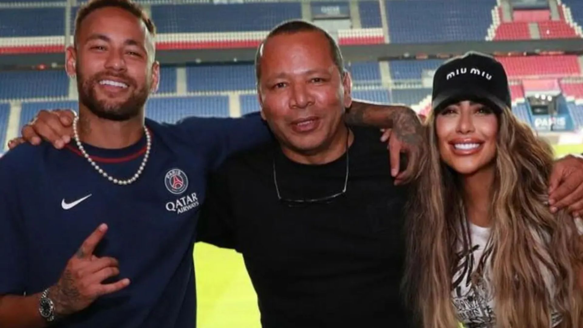 Neymar com pai e irm&atilde;