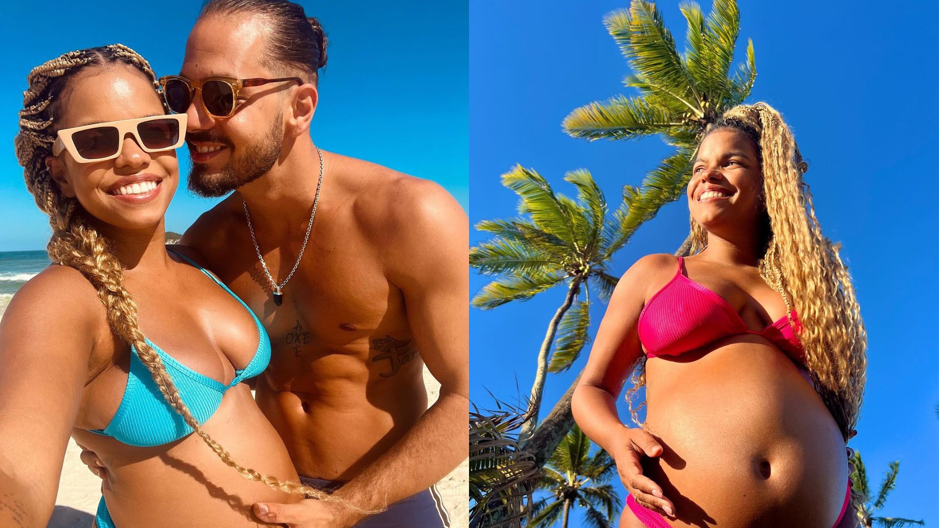 Jeniffer Nascimento com o marido Jean Amorim 