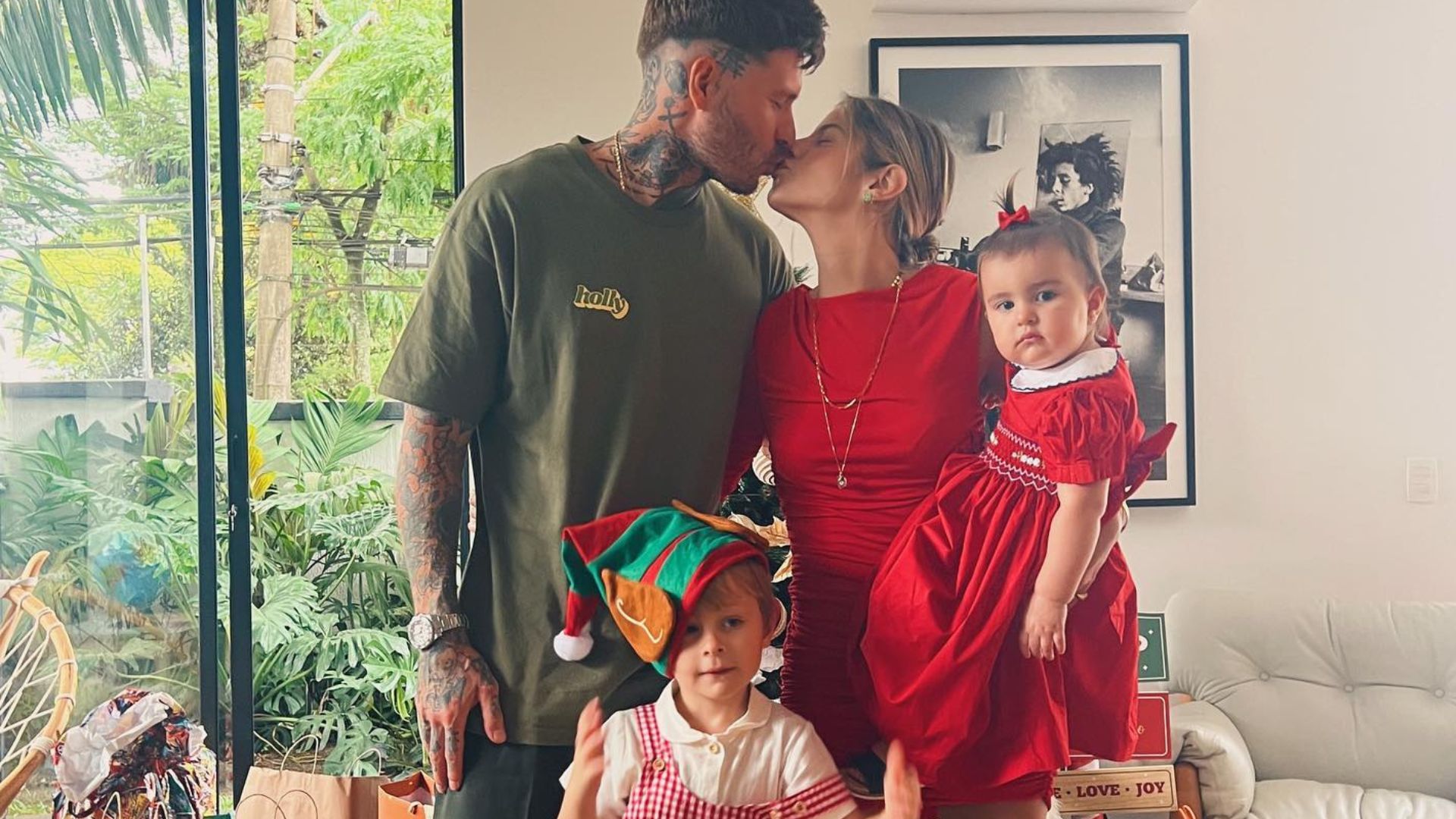 Shantal e Mateus com filhos