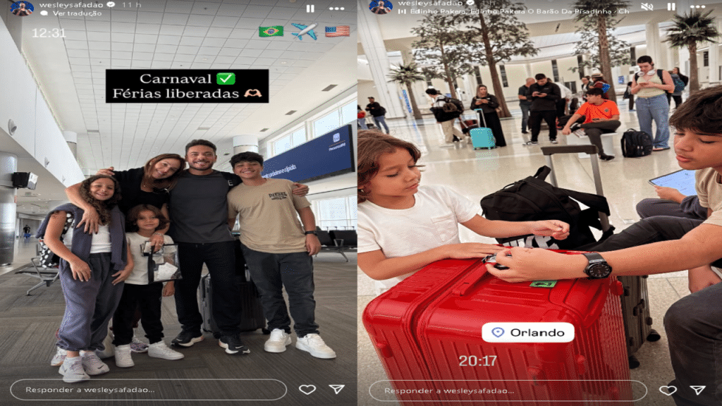 Após a folia, Wesley Safadão desacelera e aproveita um momento de descanso com a esposa e os filhos