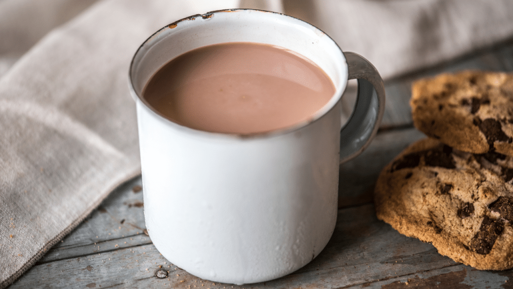 chocolate quente na caneca