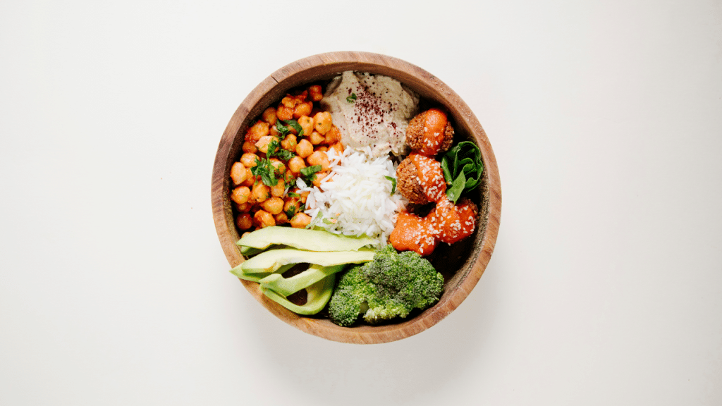Bowl com alimentos saudáveis