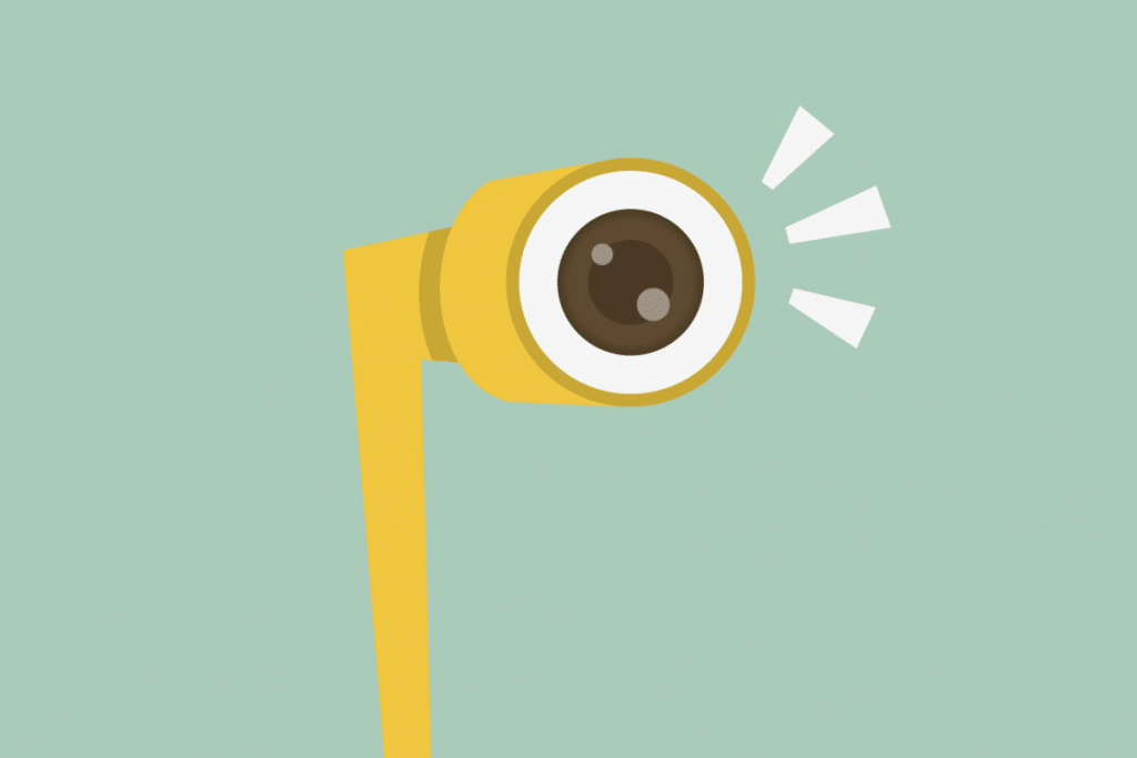 Ilustração de binóculo amarelo.