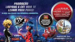 10 anos de Miraculous Lady Bug concorra a uma viagem para Paris