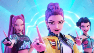 Foto de um grupo de animação de desenho