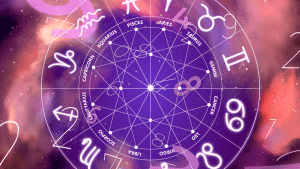 Animação que representa um horóscopo